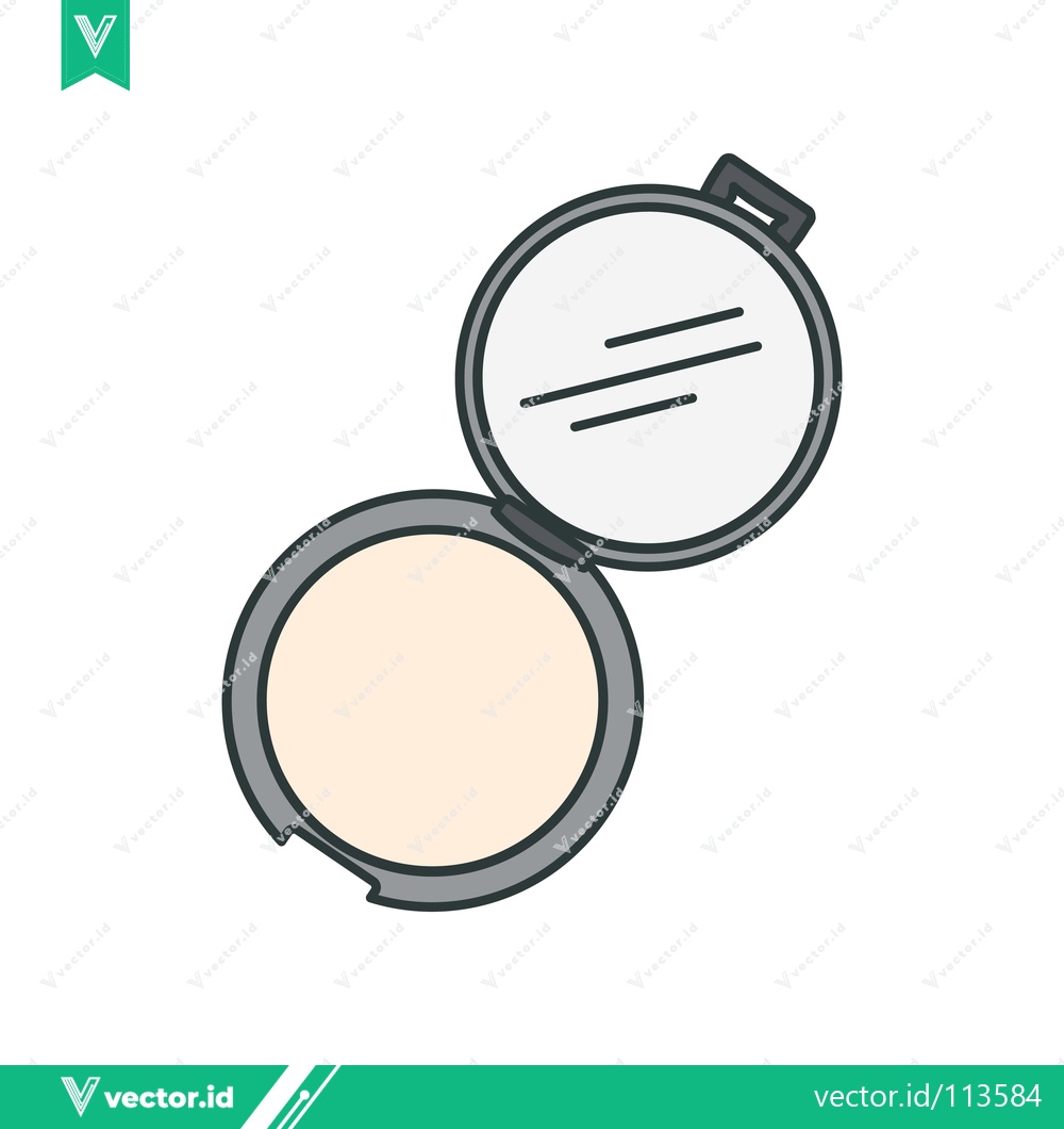 Premium Vector dari Compact Powder Makeup Mirror Cosmetic Beauty Product