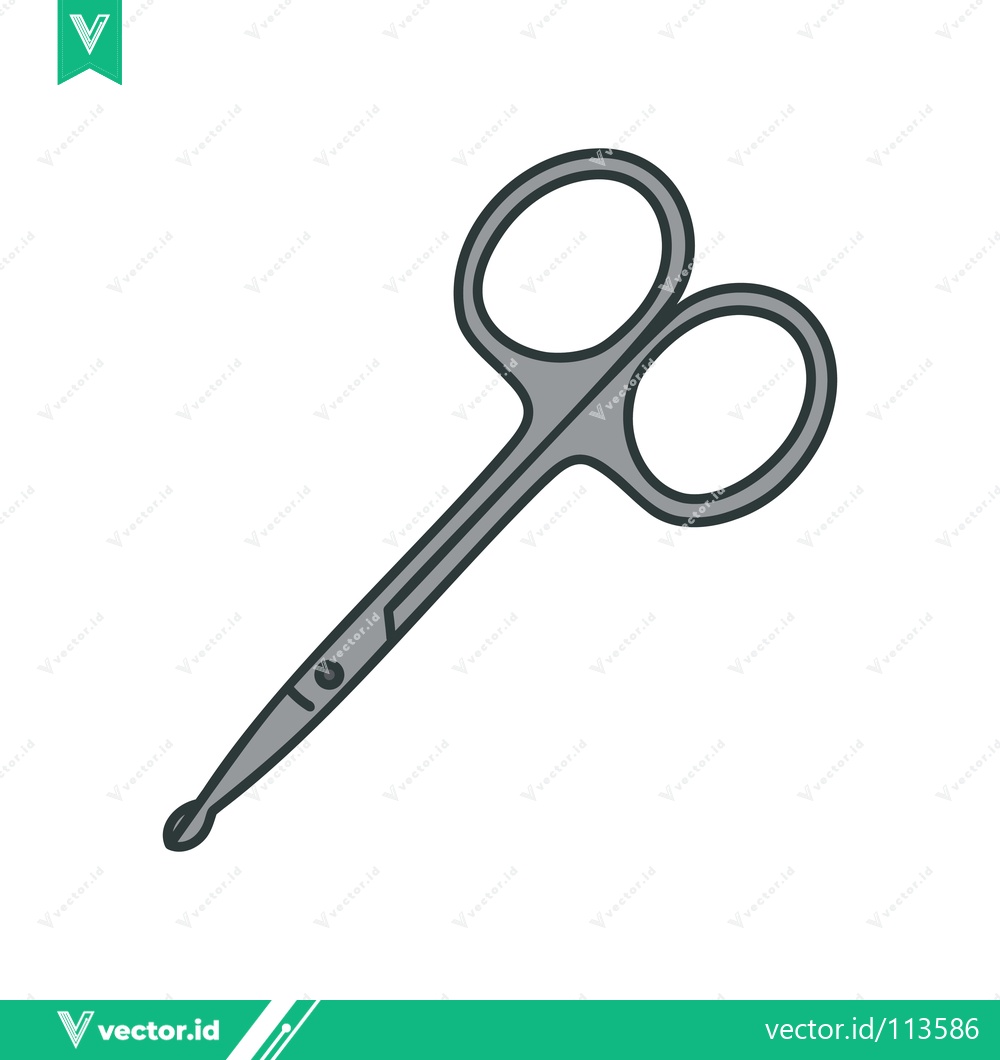 Premium Vector dari Small Scissors for Eyebrows and Nails