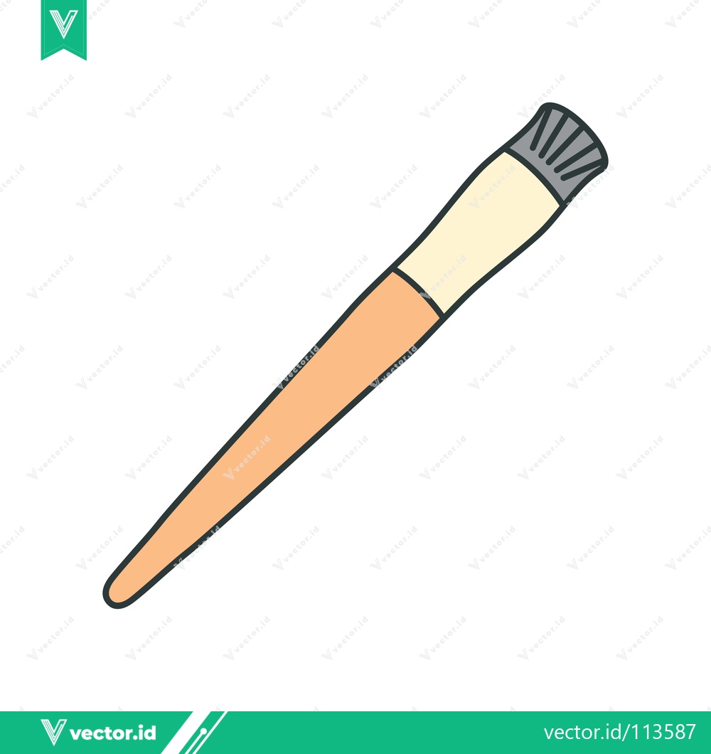 Premium Vector dari Simple Illustration of a Makeup Brush