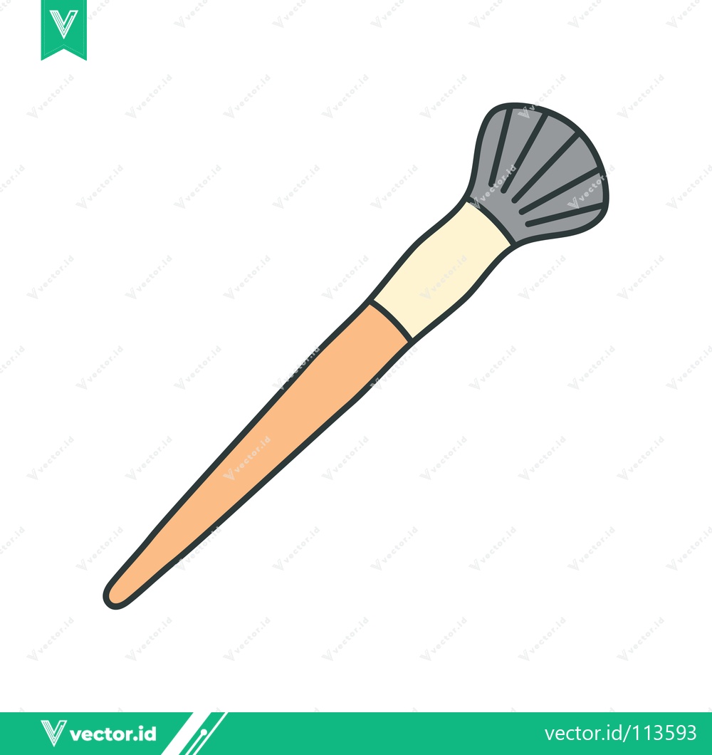 Premium Vector dari Simple Illustration of a Makeup Brush