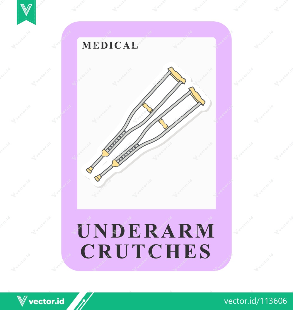 Premium Vector dari Illustration of Underarm Crutches for Medical Assistance and Mobility Support