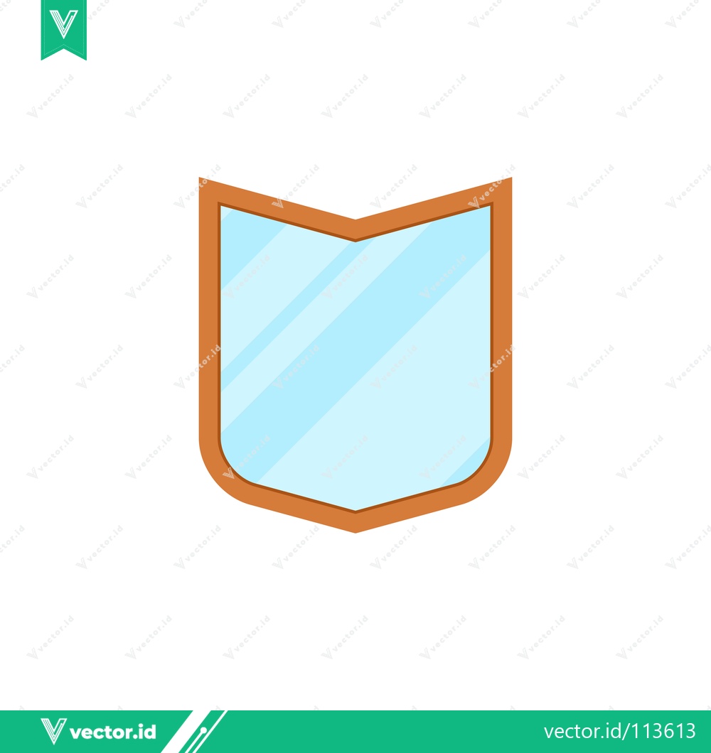 Premium Vector dari Shield Mirror Icon Vector Illustration