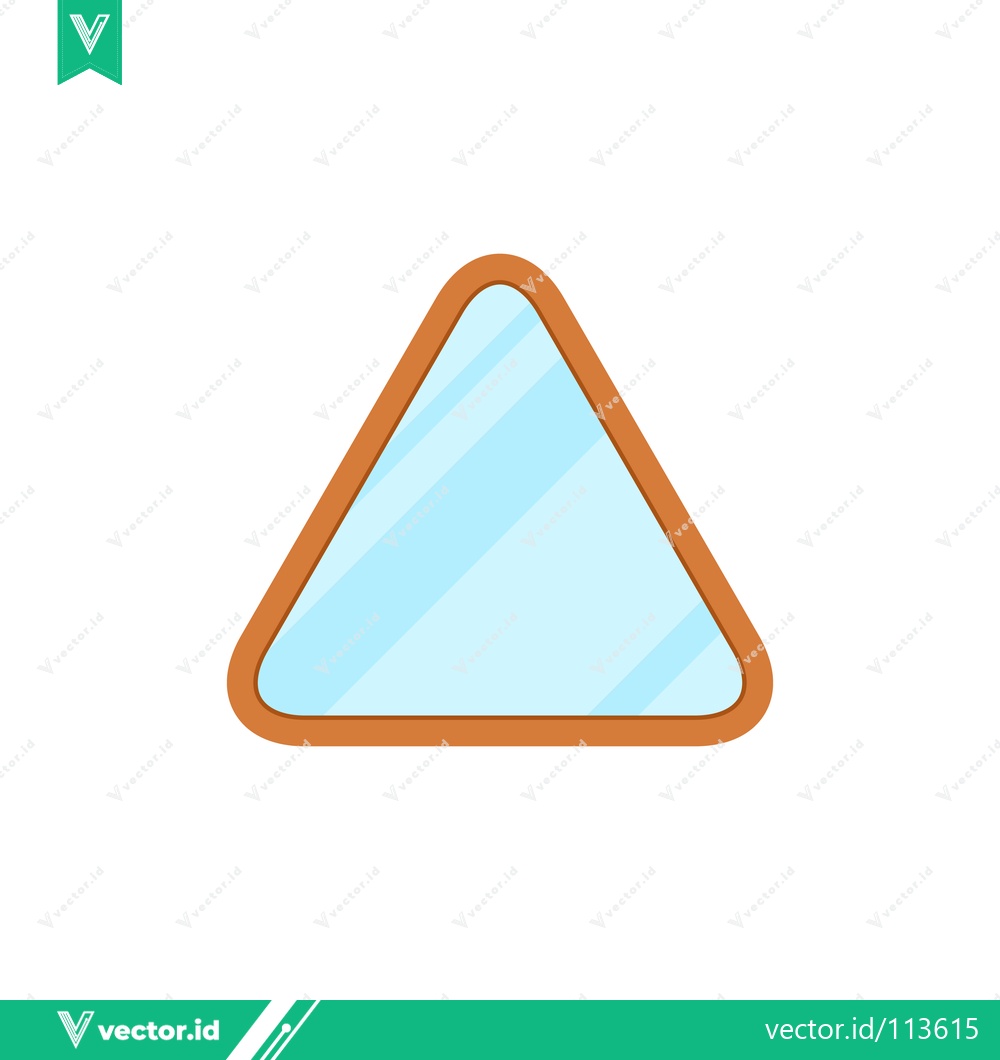 Premium Vector dari Triangular Mirror with Orange Frame