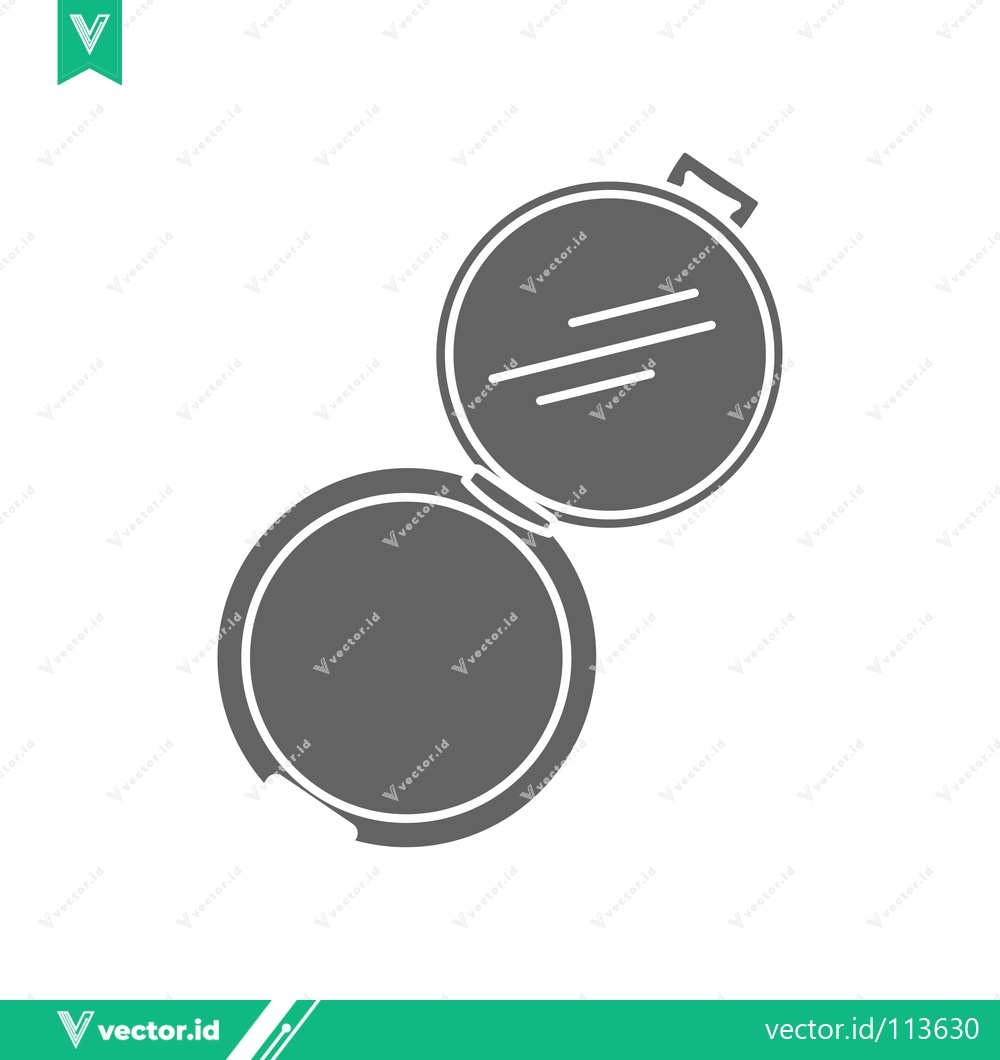 Premium Vector dari Compact Mirror Icon Open and Reflective