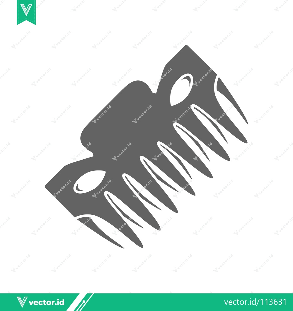 Premium Vector dari Stylized Icon of a Comb for Hair Styling and Grooming