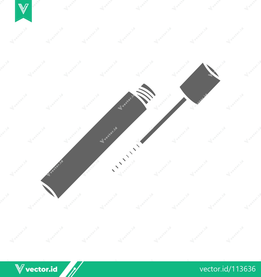 Premium Vector dari Minimalist Icon of Mascara Tube and Wand