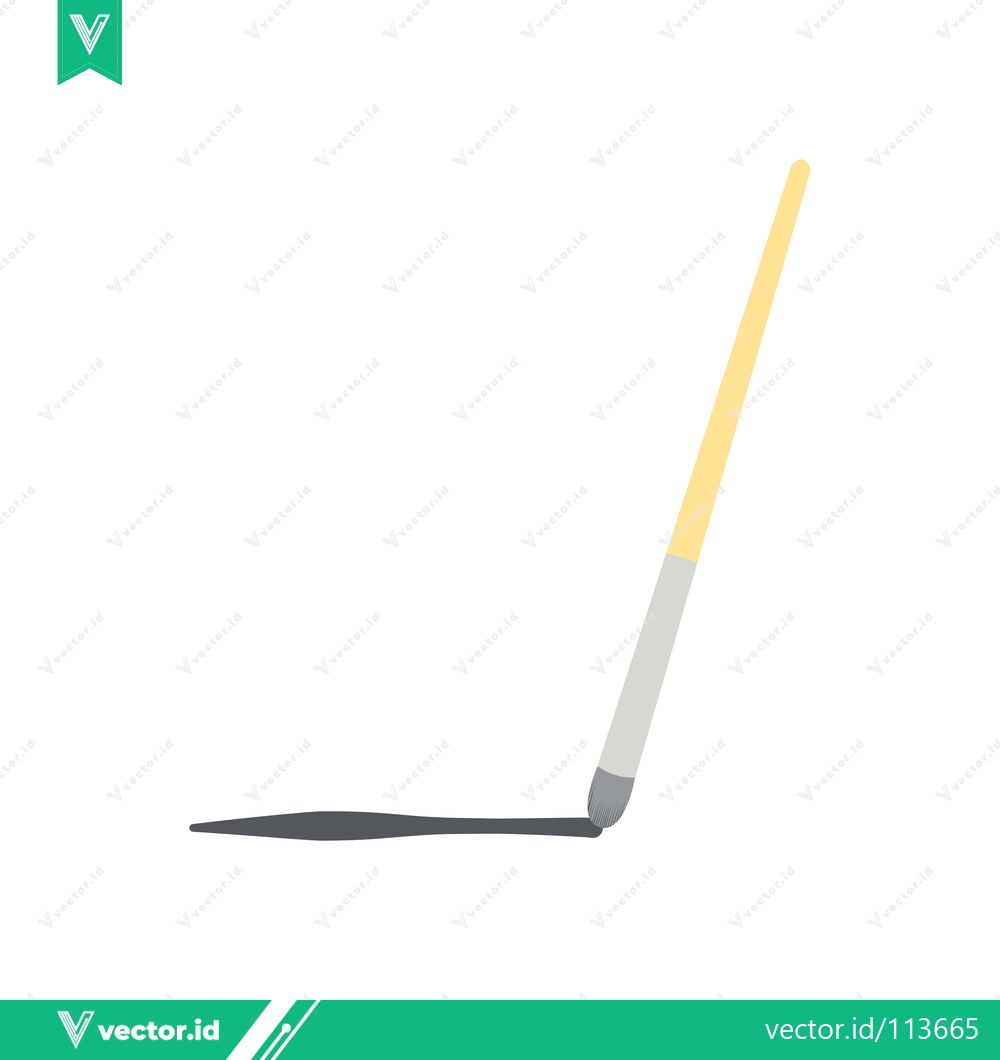 Premium Vector dari A paintbrush creating a dark line on a white background