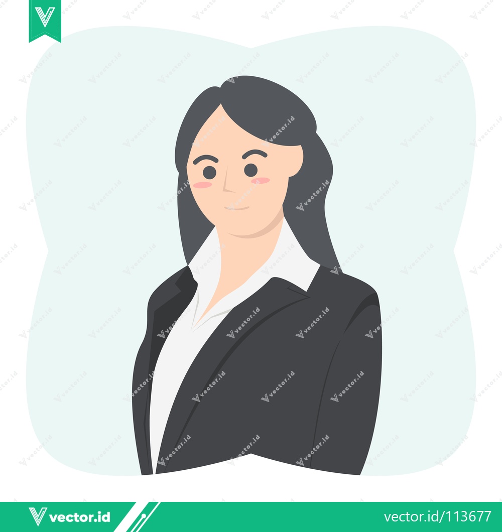 Premium Vector of Professional Businesswoman in a Suit Confident and Focused