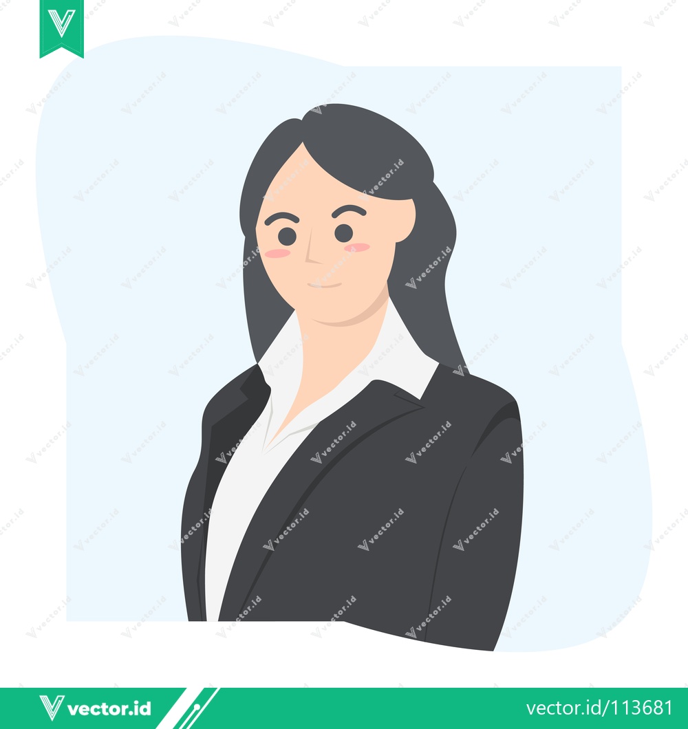 Premium Vector dari Professional Businesswoman in a Black Suit and White Shirt