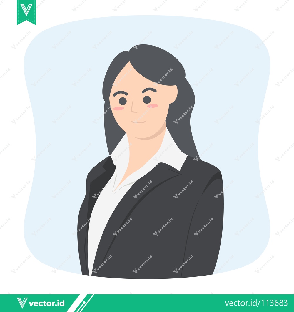 Premium Vector dari Professional Businesswoman in a Black Suit and White Shirt