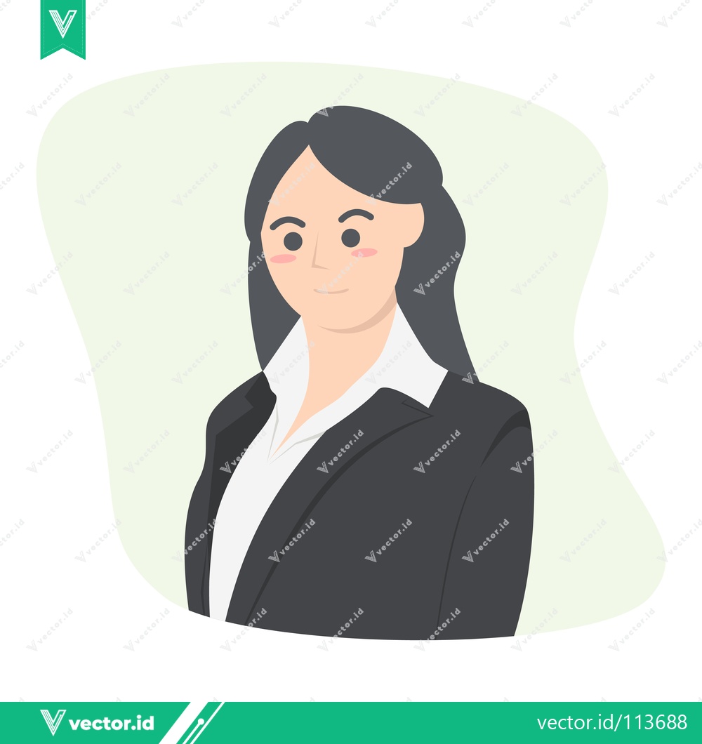 Premium Vector dari Professional Businesswoman in a Black Suit and White Blouse