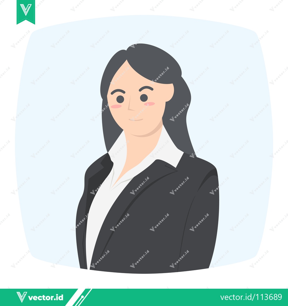 Premium Vector dari Professional Businesswoman in a Black Suit and White Blouse
