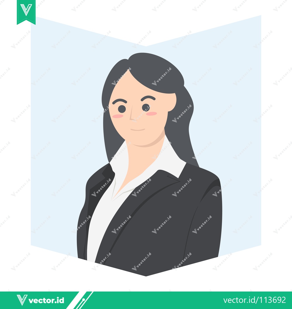 Premium Vector dari Professional Businesswoman in a Black Suit and White Shirt