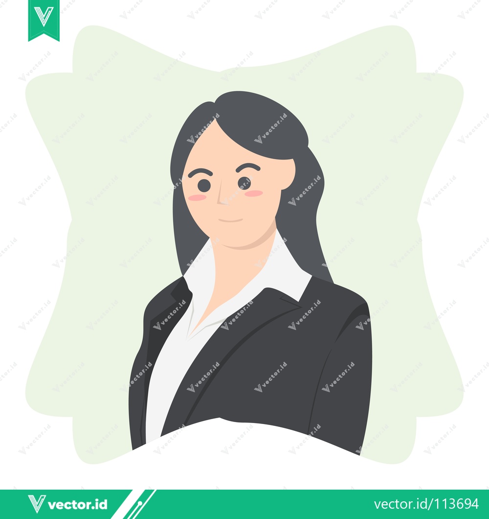Premium Vector dari Professional Businesswoman in a Black Suit and White Shirt