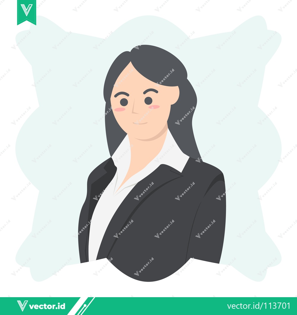 Premium Vector dari Professional Businesswoman in a Black Suit and White Shirt