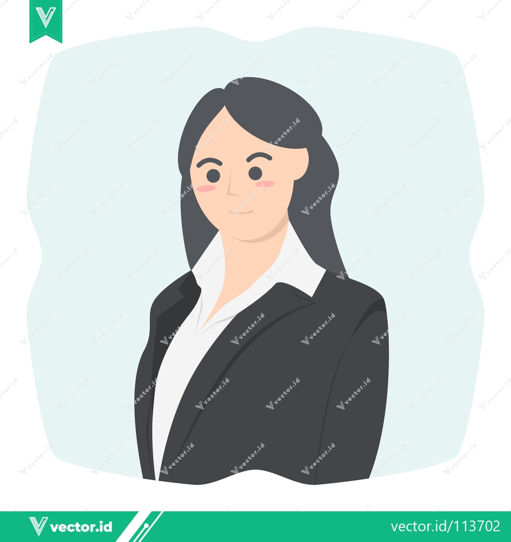Premium Vector dari Professional Woman in Business Suit Standing Confidently