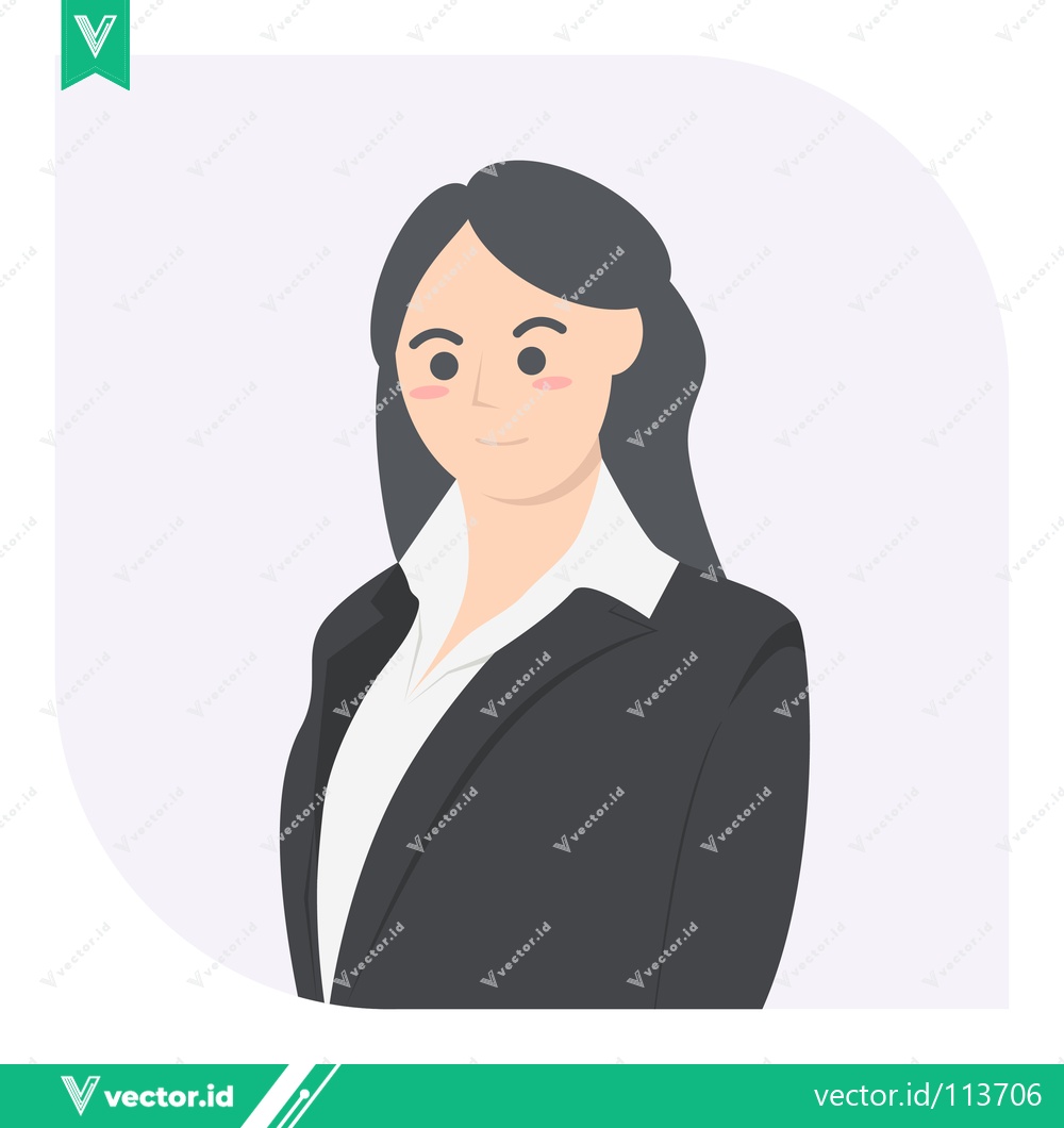 Premium Vector of Professional Businesswoman in a Suit Confident and Ready