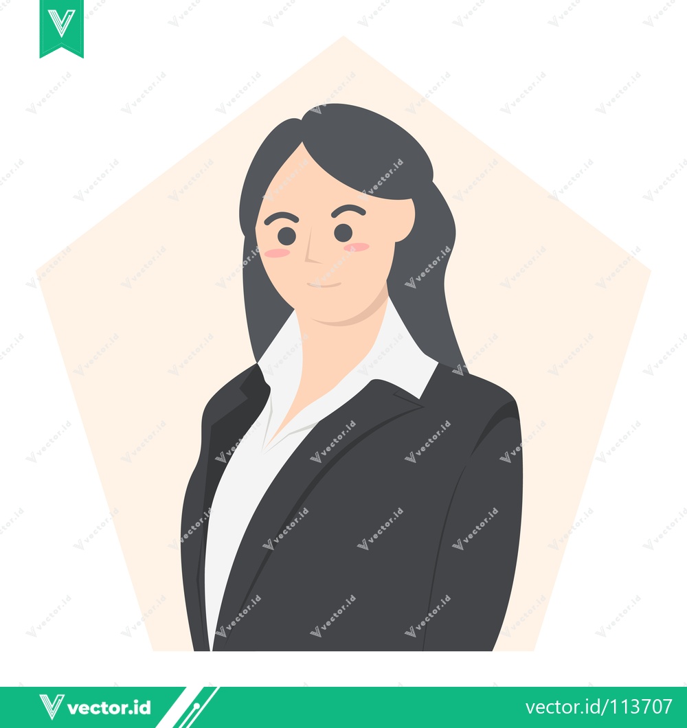 Premium Vector dari Professional Woman in Business Suit Standing Confidently