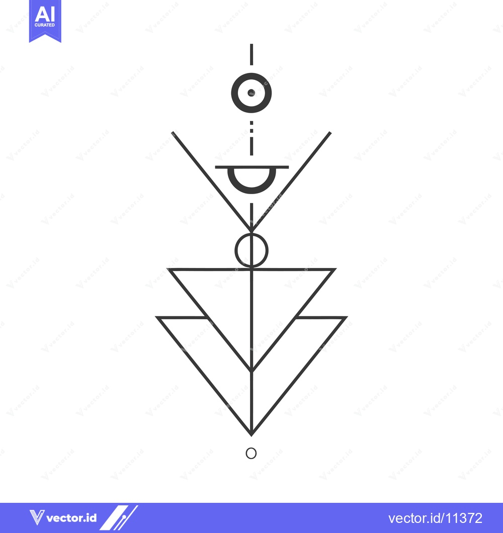 Premium Vector dari Abstract Geometric Design with Circles, Triangles, and Lines
