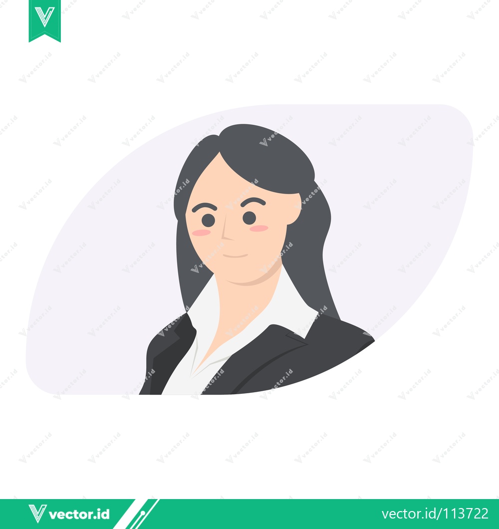 Premium Vector dari Professional Businesswoman Portrait Illustration