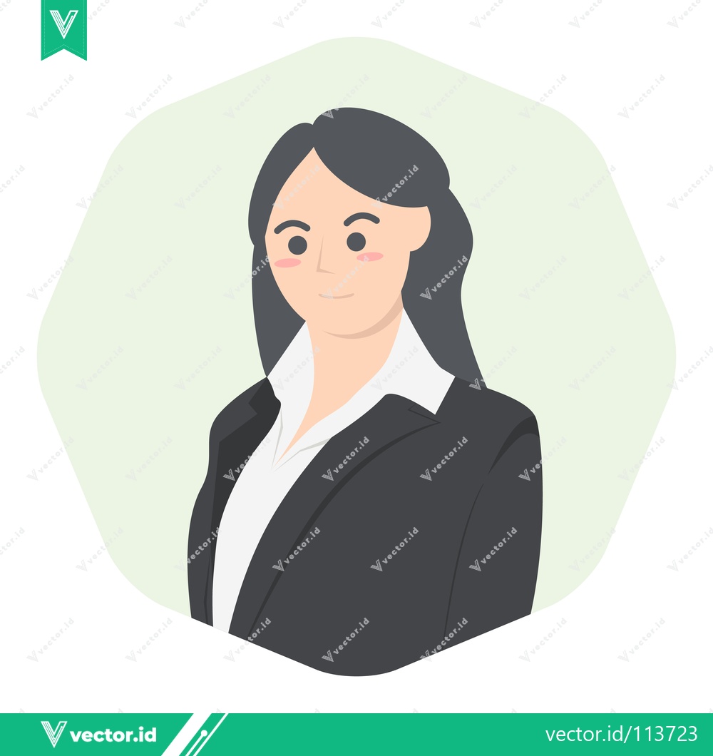 Premium Vector of Professional Businesswoman in a Suit Confident and Focused