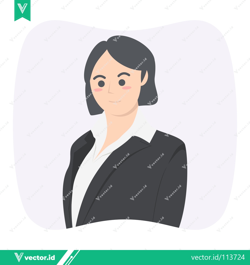 Premium Vector dari Professional Woman in Business Suit Confidently Posing