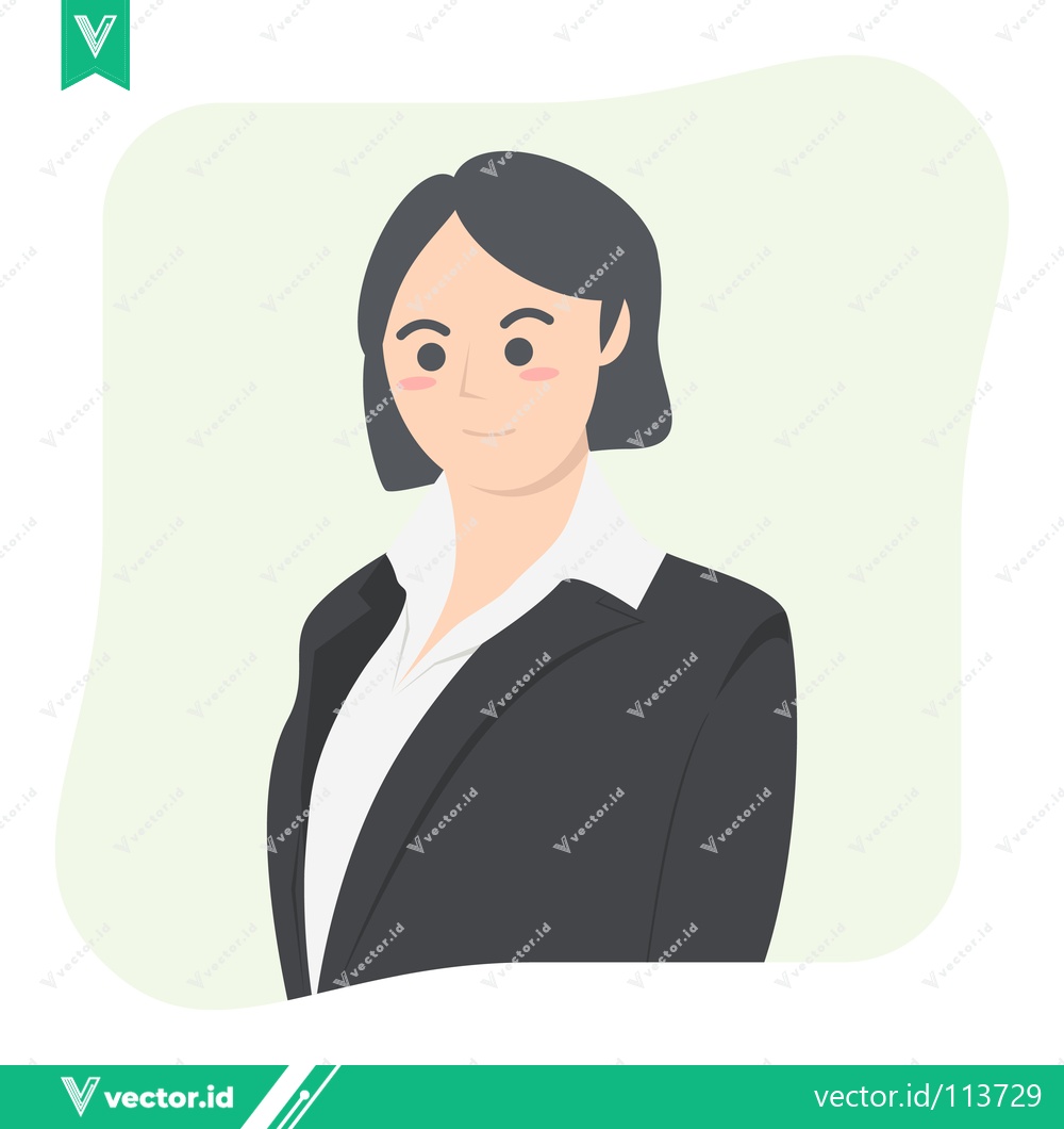 Premium Vector dari Professional Woman in Business Suit Confidently Posed