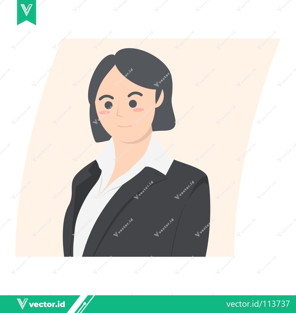 Premium Vector dari Professional Woman in Business Attire Minimalist Illustration