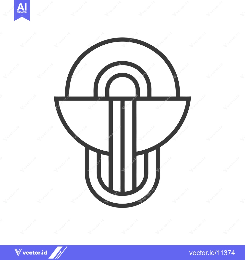 Premium Vector of Abstract Geometric Design with Circular and Linear Elements