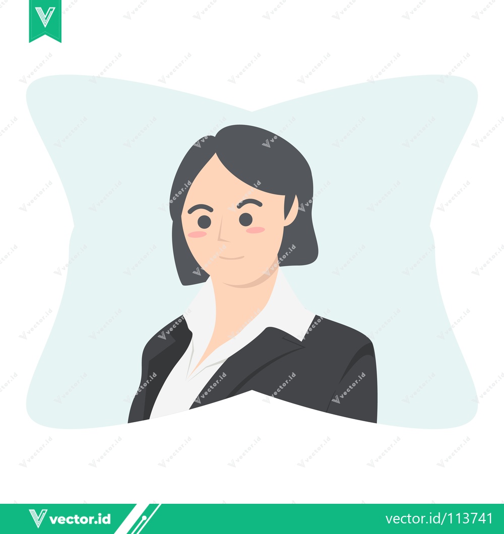Premium Vector dari Professional Businesswoman Portrait Illustration