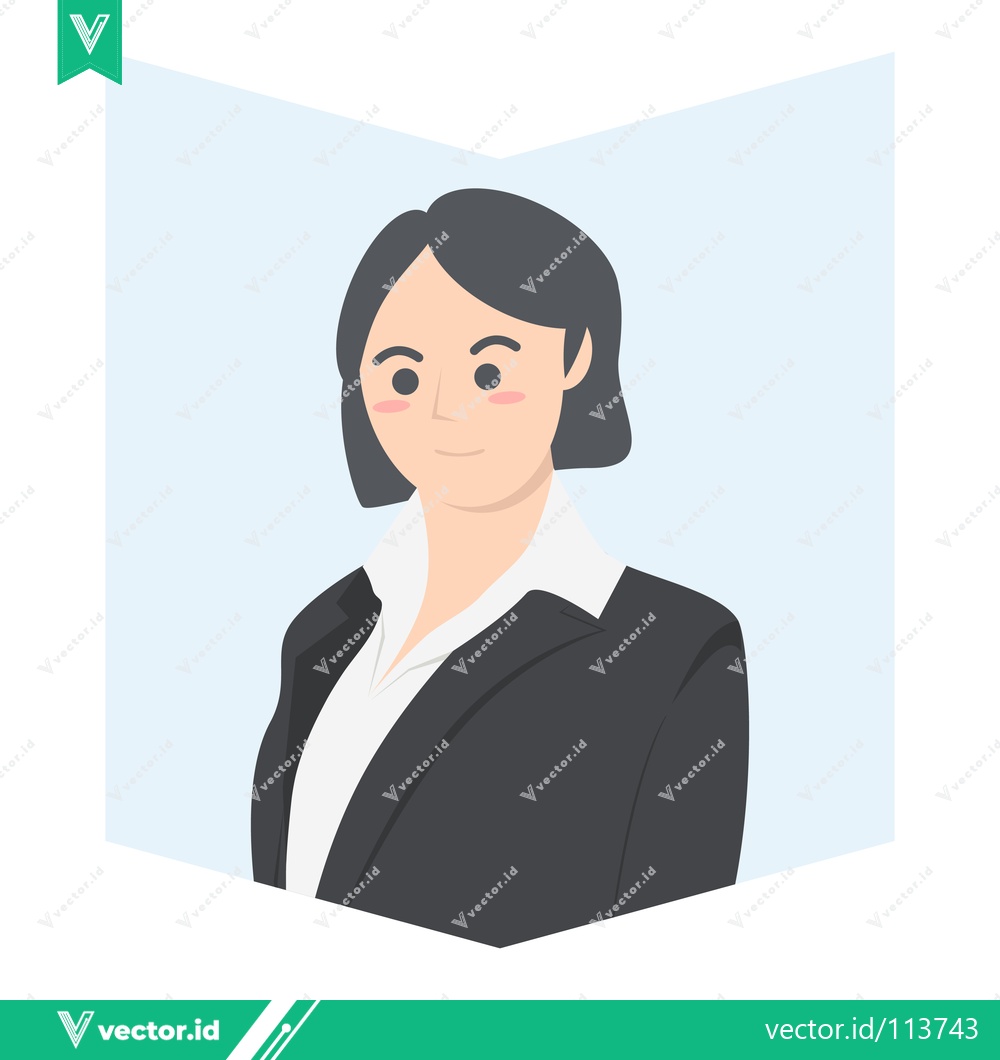 Premium Vector dari Professional Woman in Business Suit Confidently Posing