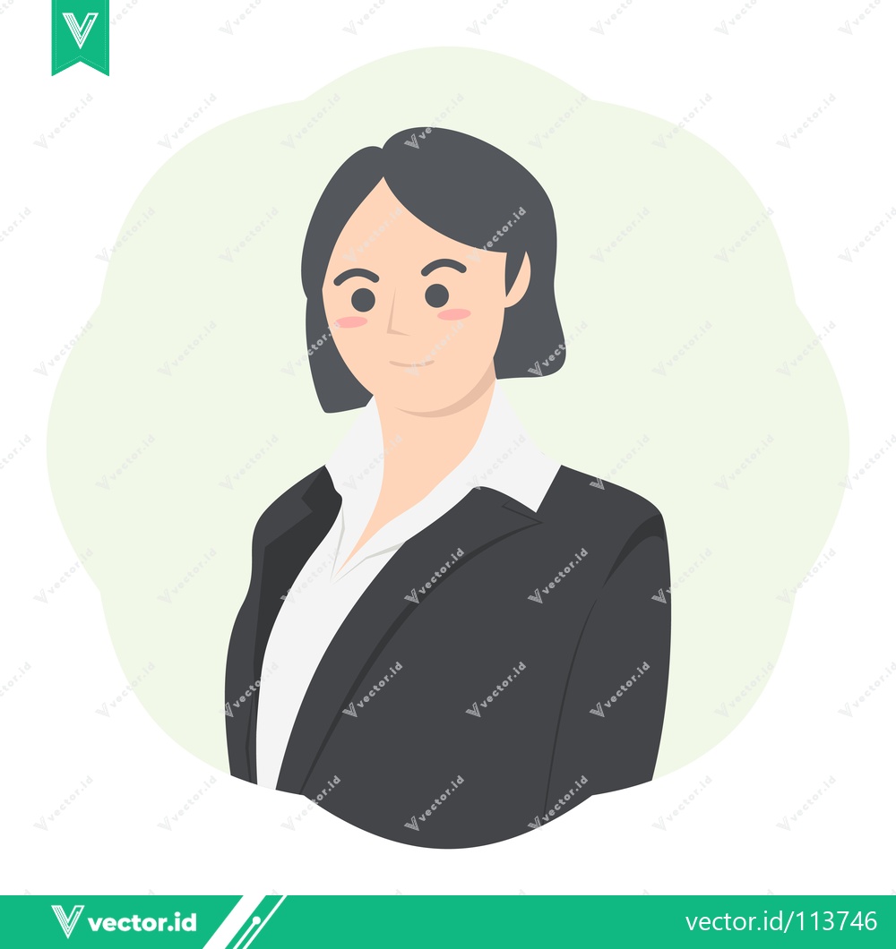 Premium Vector dari Professional Woman in Business Suit Confident Expression