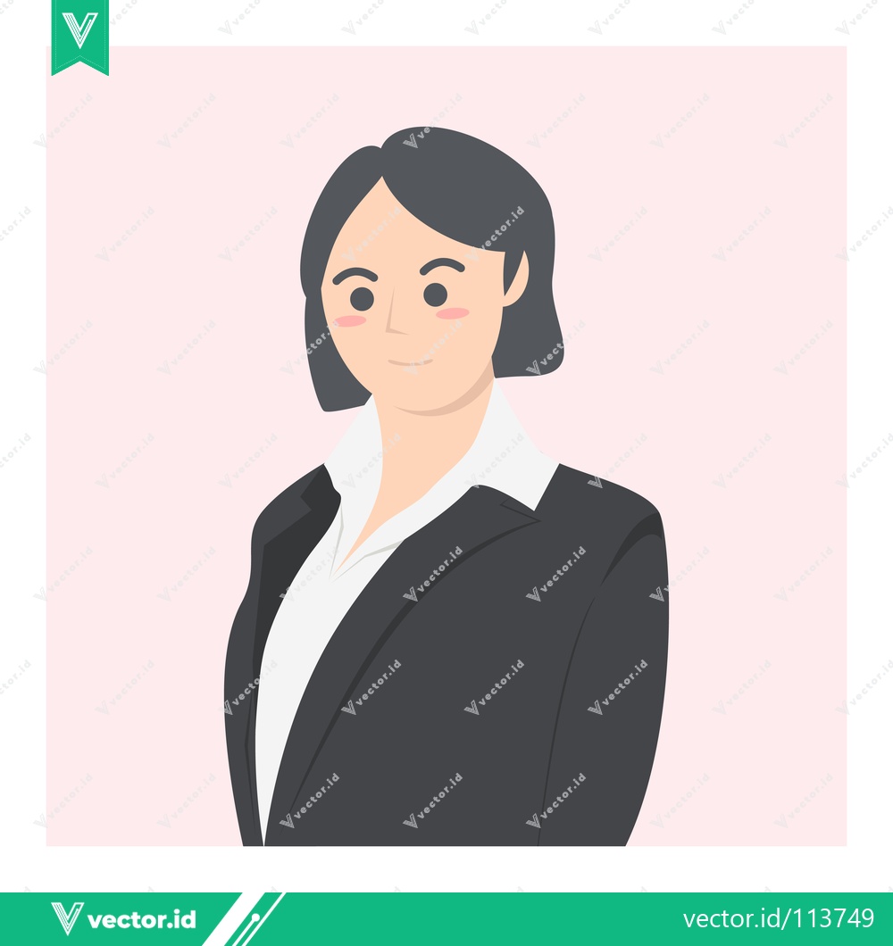 Premium Vector of Professional Woman in Business Suit Confidently Posing