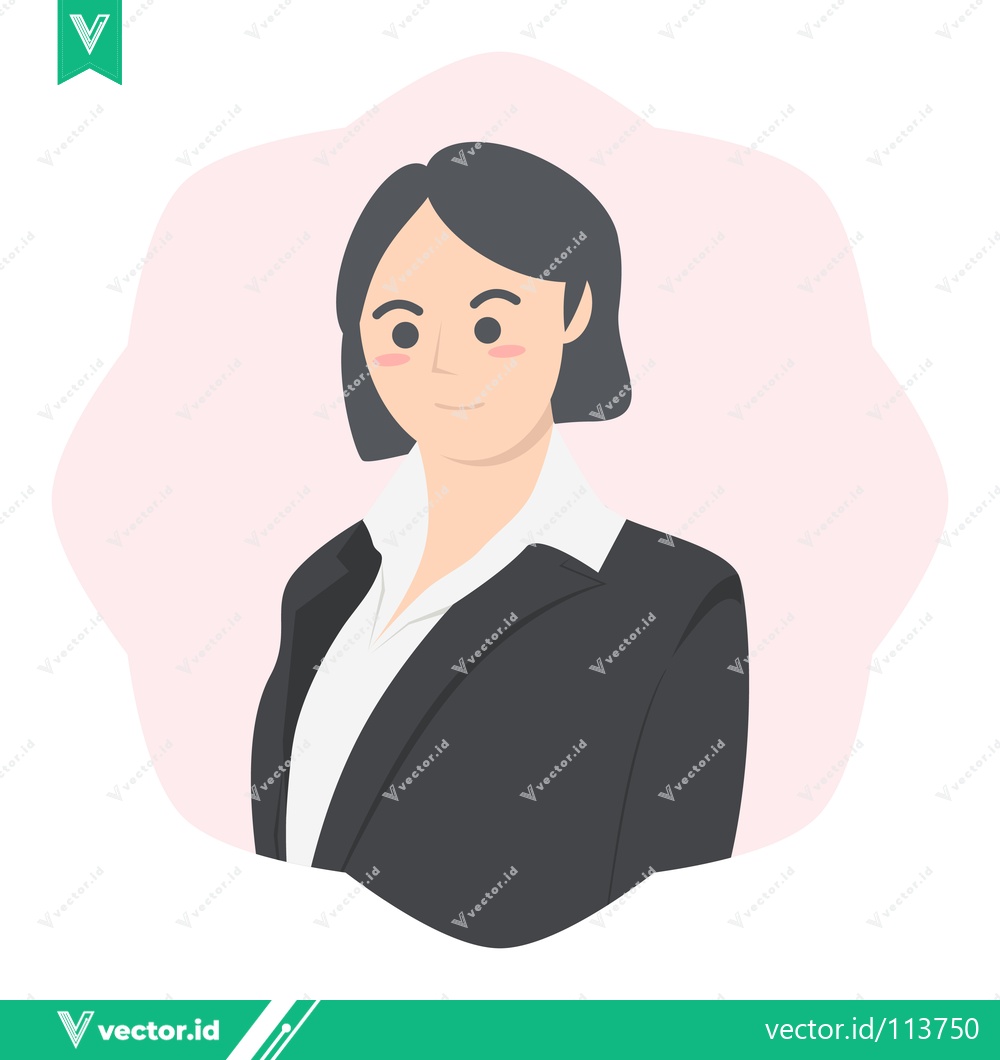 Premium Vector dari Professional Woman in Business Attire with Short Hair