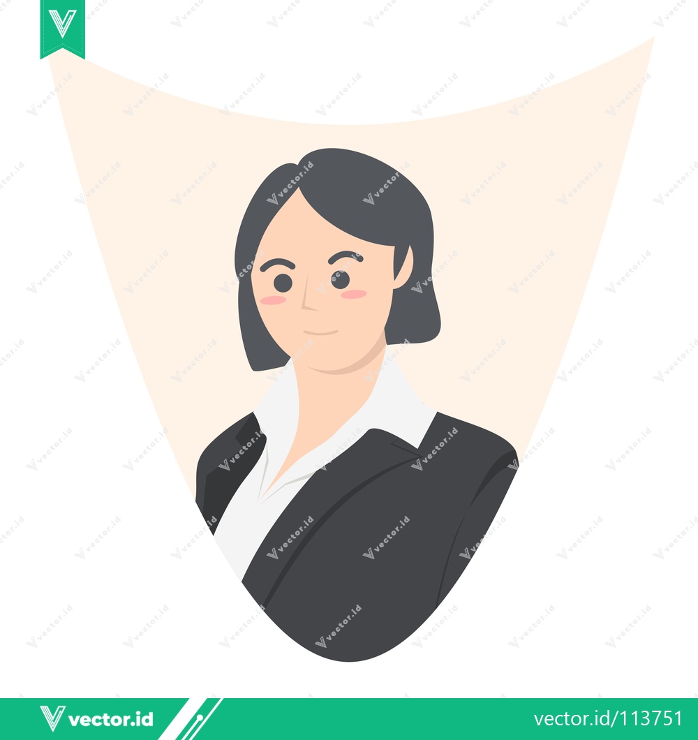 Premium Vector of Professional Woman in Spotlight Business Portrait