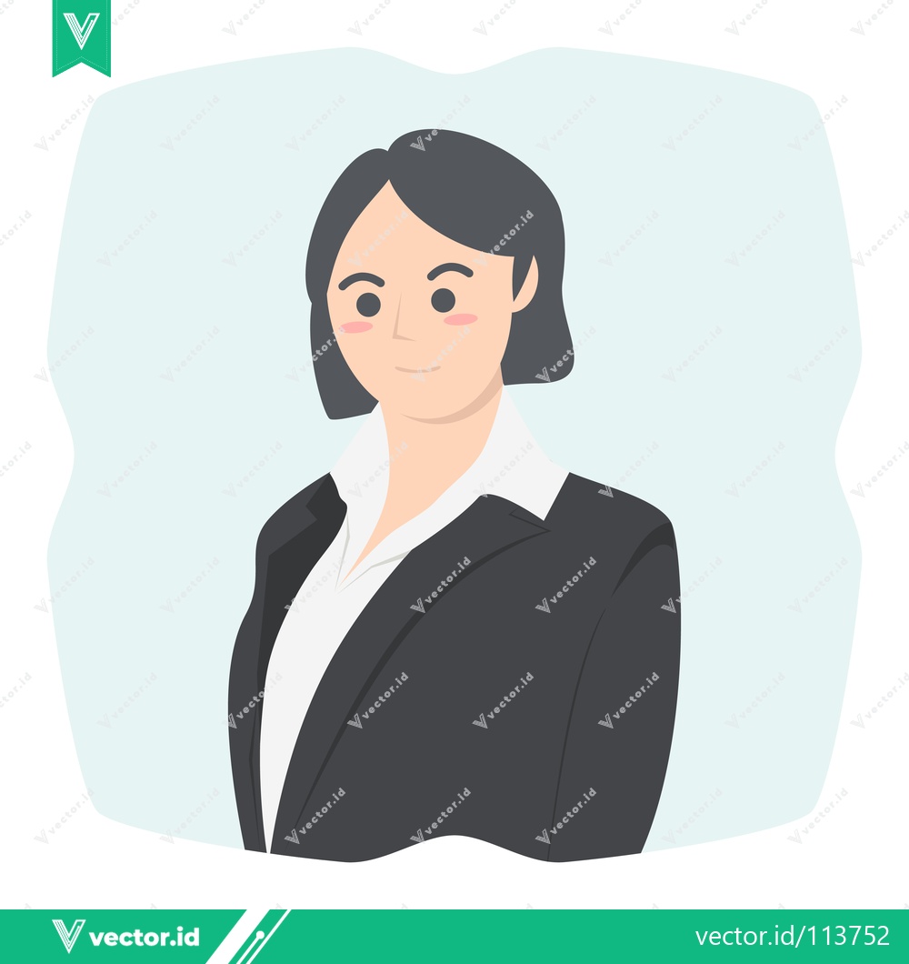 Premium Vector dari Professional Woman in Business Attire Standing Confidently