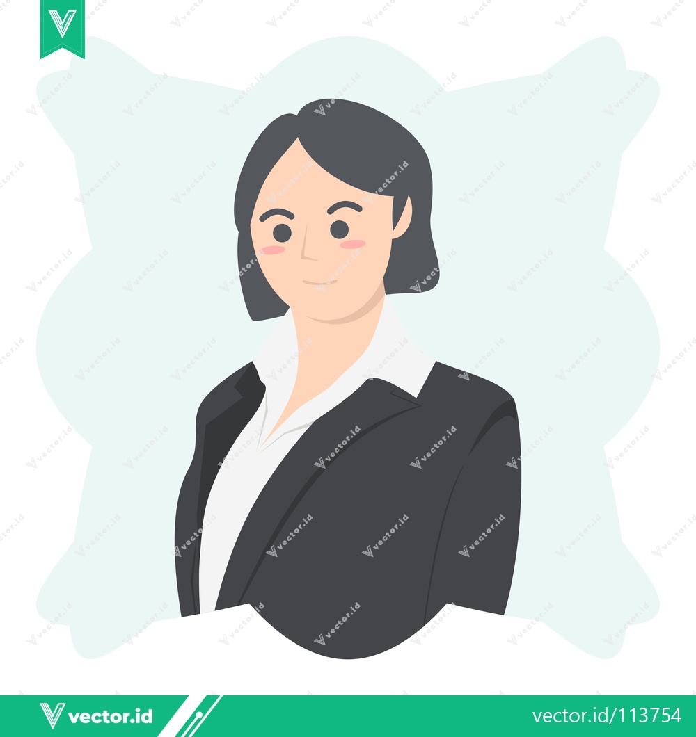 Premium Vector of Professional Businesswoman in a Suit Confident and Focused