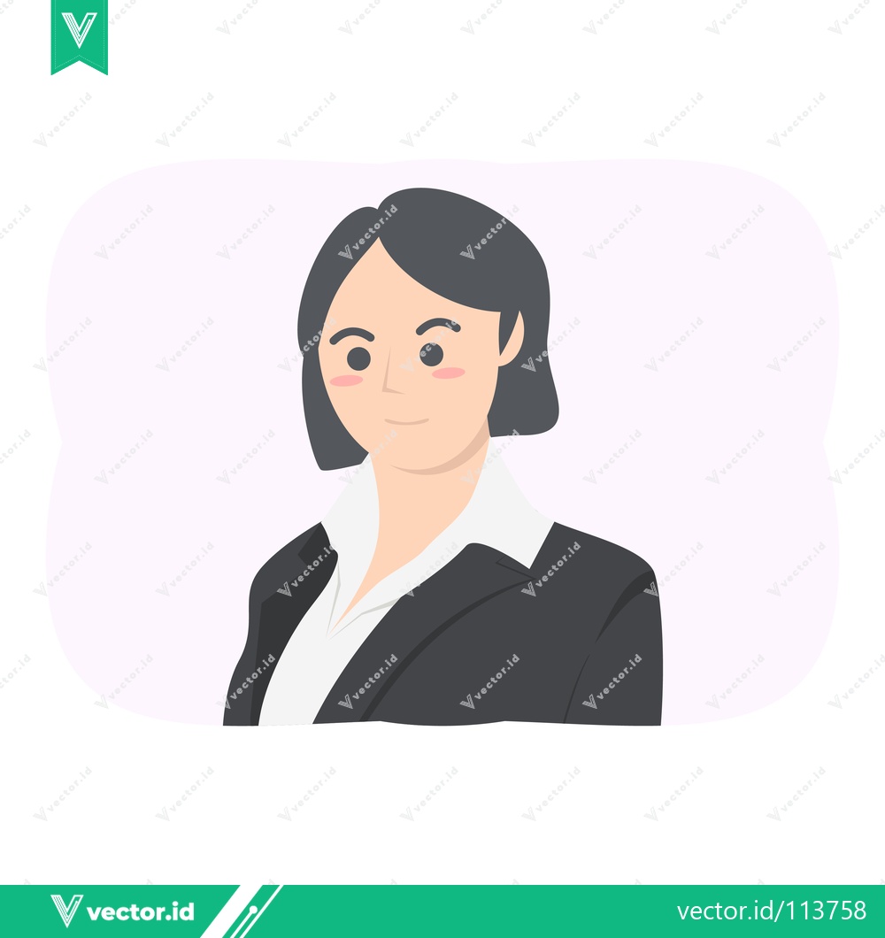 Premium Vector dari Professional Woman in Business Attire Confident Expression