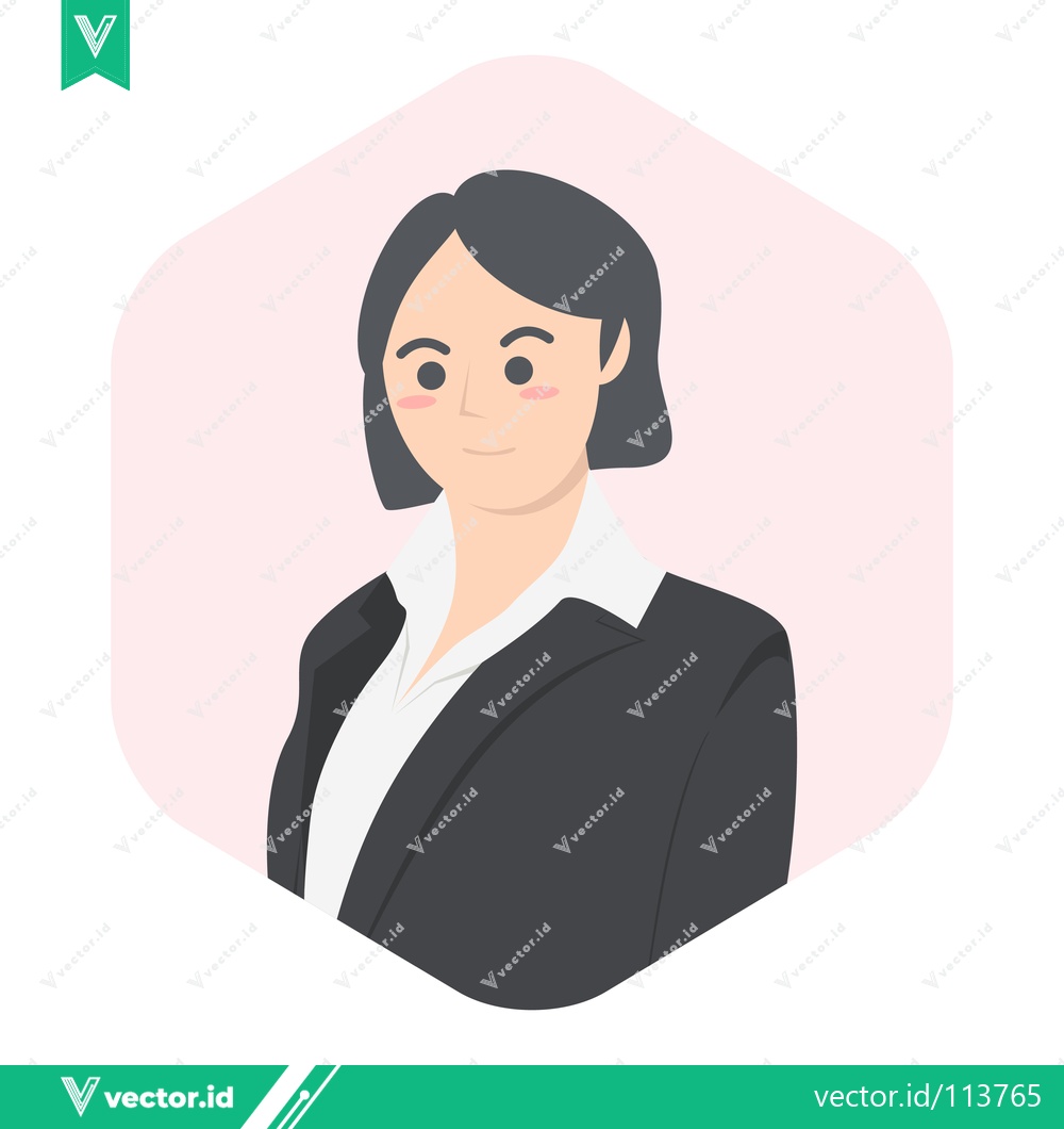 Premium Vector dari Professional Woman in Business Suit Confident Expression Modern Illustration