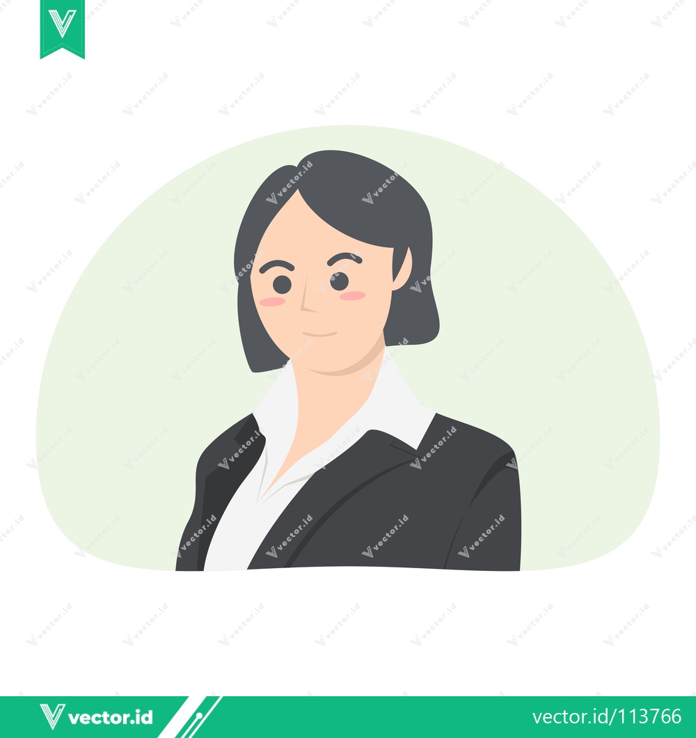 Premium Vector dari Professional Woman in Business Attire Confident Expression