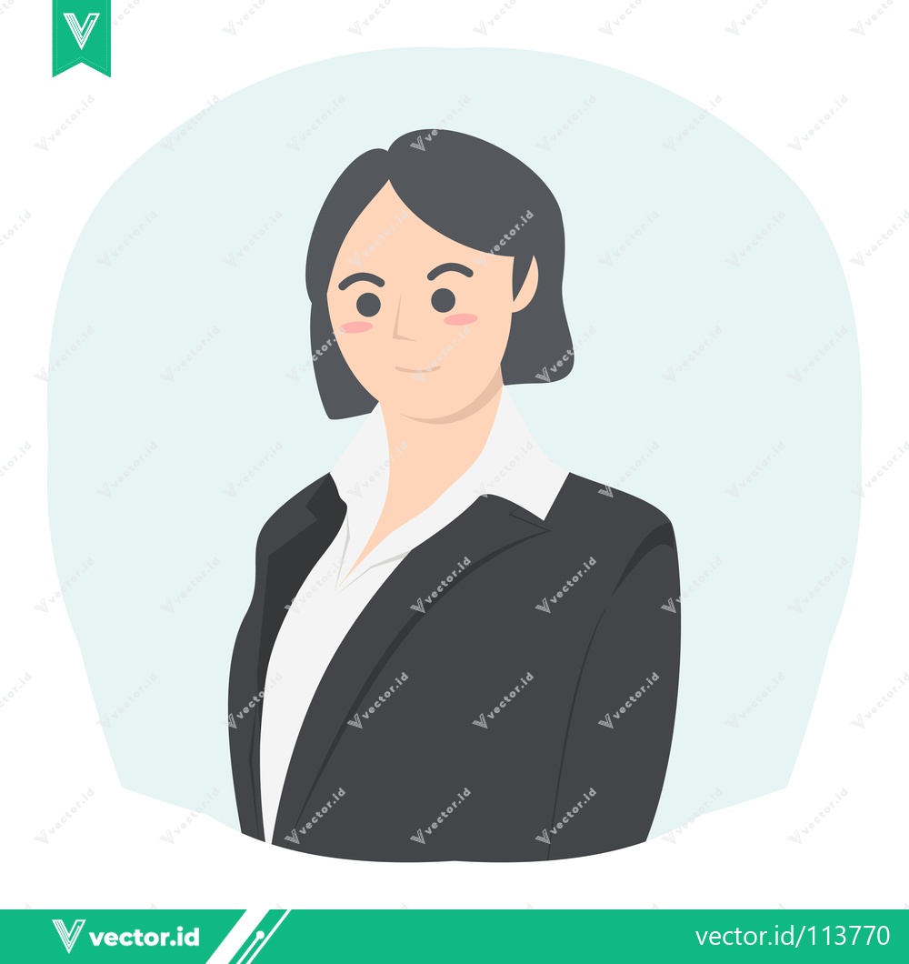 Premium Vector of Professional Businesswoman in Suit Confidently Posing