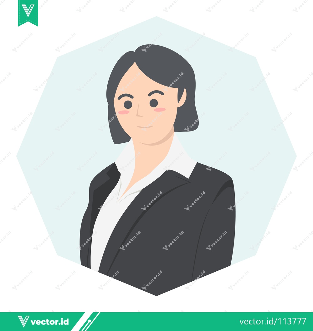 Premium Vector of Professional Businesswoman in a Suit Minimalist Illustration