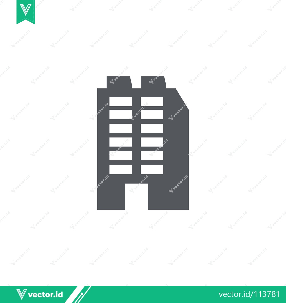 Premium Vector of Modern Skyscraper Icon Minimalist Design