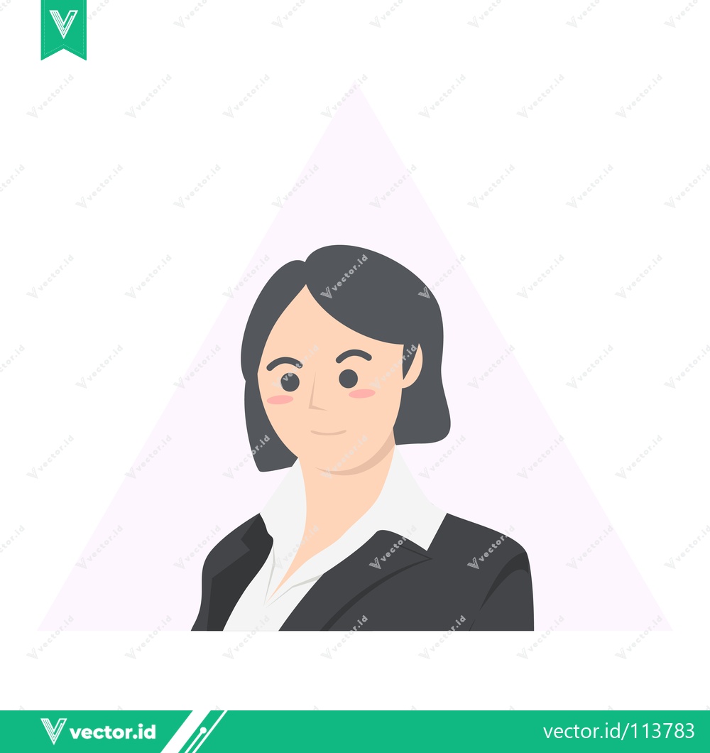 Premium Vector dari Professional Woman in Business Attire with Short Hair