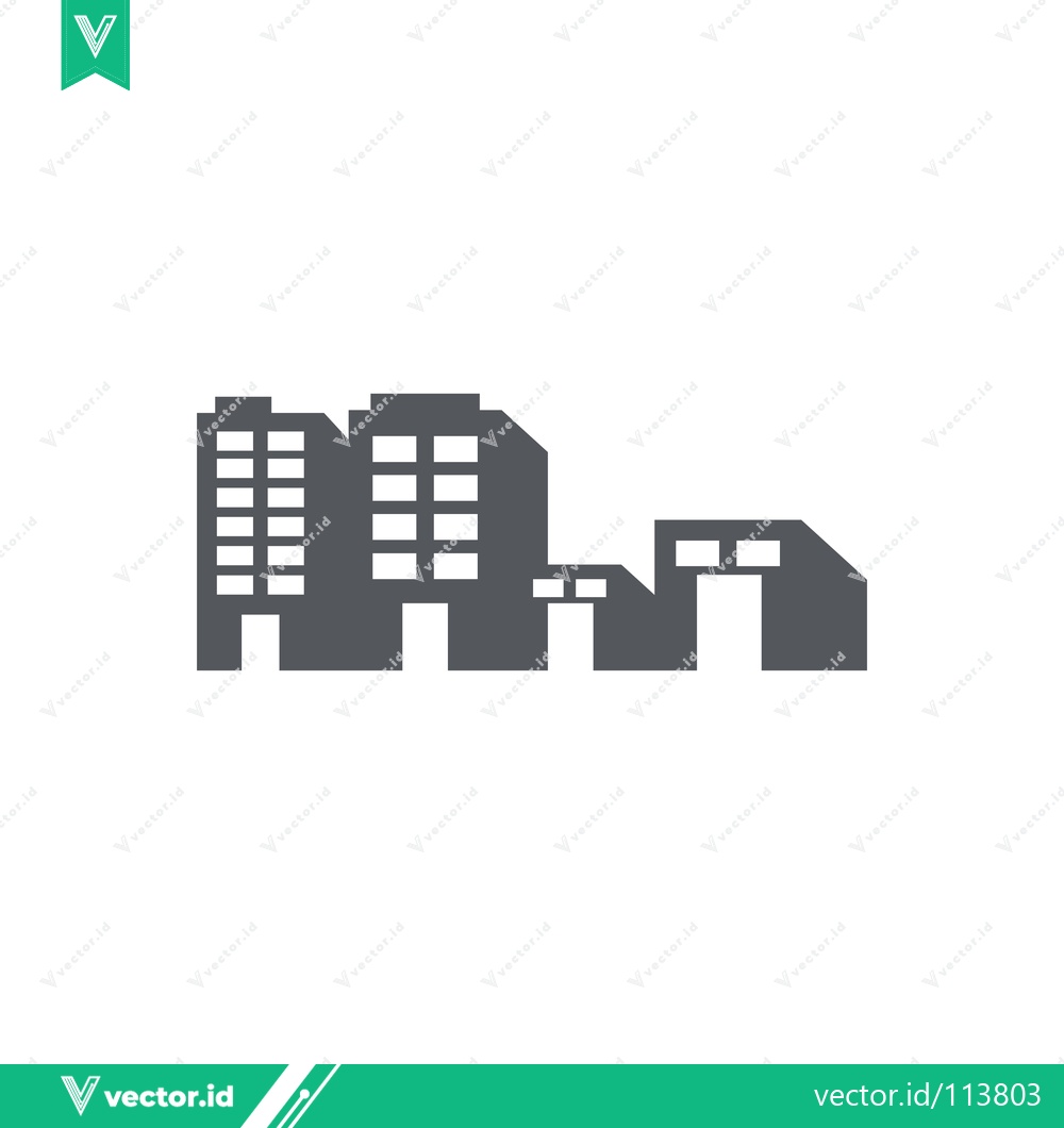Premium Vector of Modern Building Facade Icon