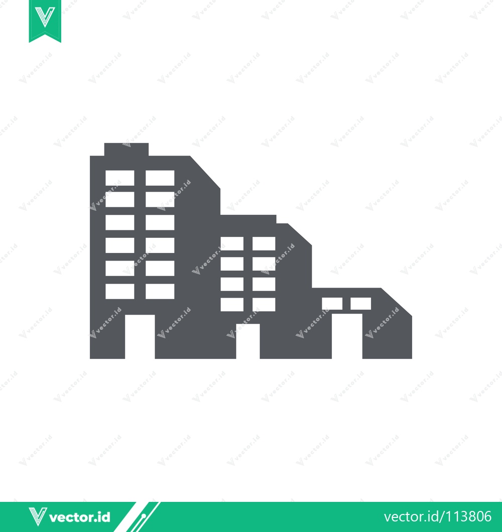 Premium Vector dari Modern Office Building Icon Vector Illustration