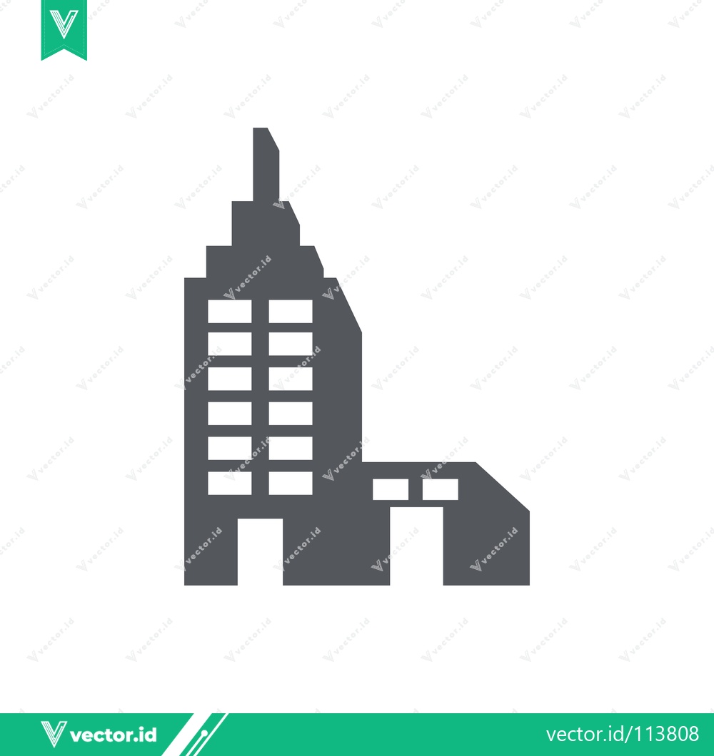 Premium Vector dari Modern Skyscraper Building Icon Vector Illustration