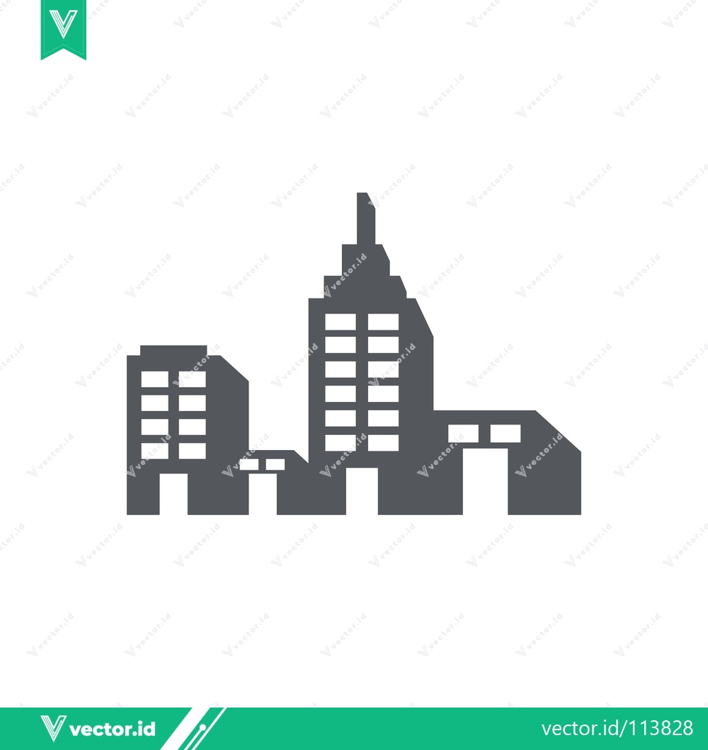 Premium Vector dari Modern Cityscape Silhouette Icon for Business and Architecture