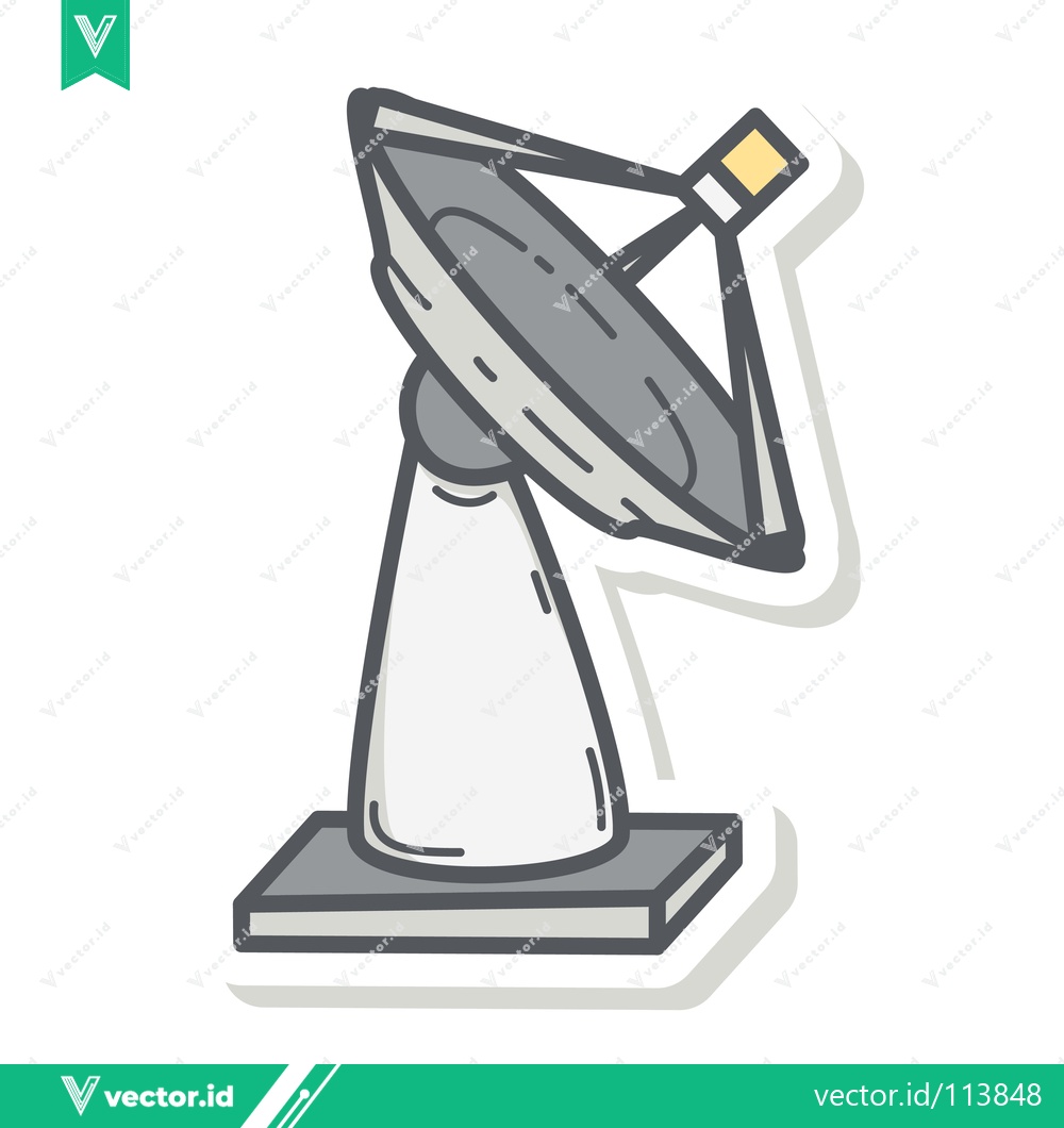 Premium Vector dari Doodle style satellite dish for communication and technology