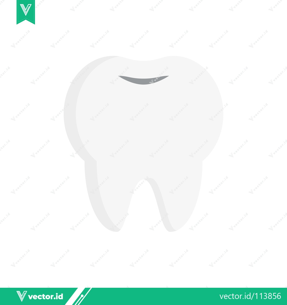 Premium Vector dari Clean White Tooth Icon Vector Illustration